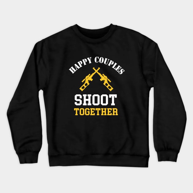 Happy Couple Shoot Together Crewneck Sweatshirt by anupasi